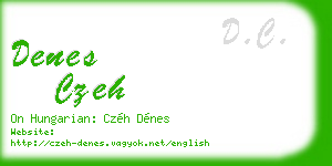 denes czeh business card