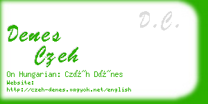 denes czeh business card